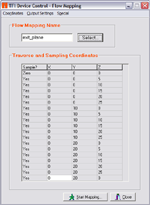 the Flow Mapping form of the Device Control software